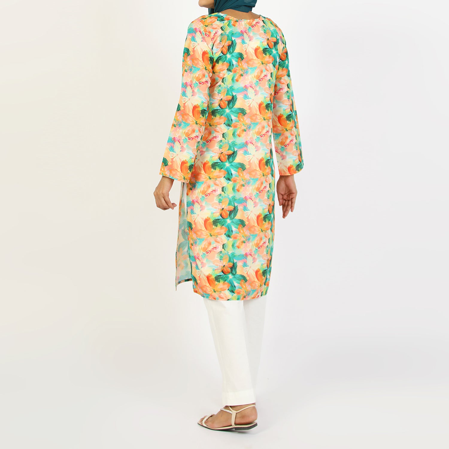 Women's Lawn Kurti - Green, Women Ready Kurtis, Chase Value, Chase Value