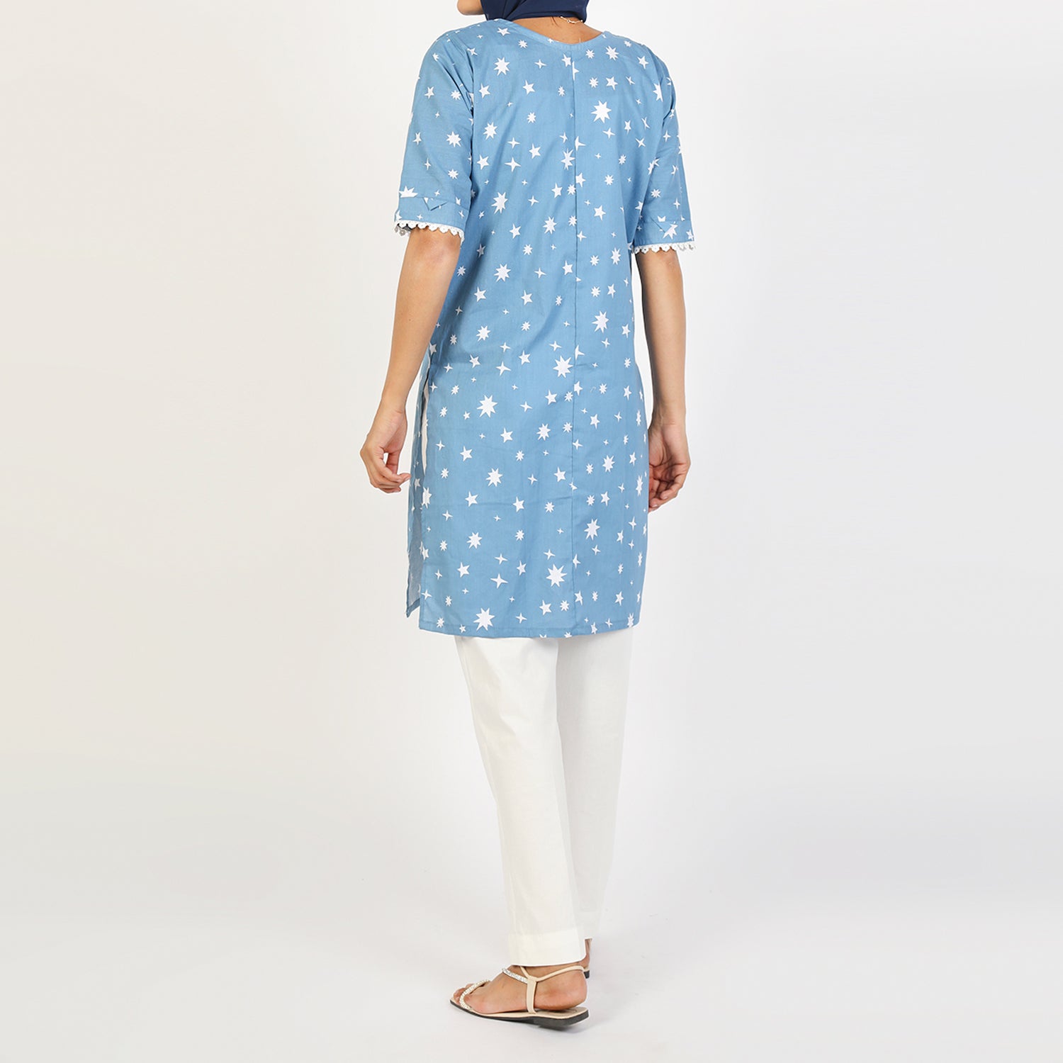 Women's Printed Kurti - Blue, Women Ready Kurtis, Chase Value, Chase Value