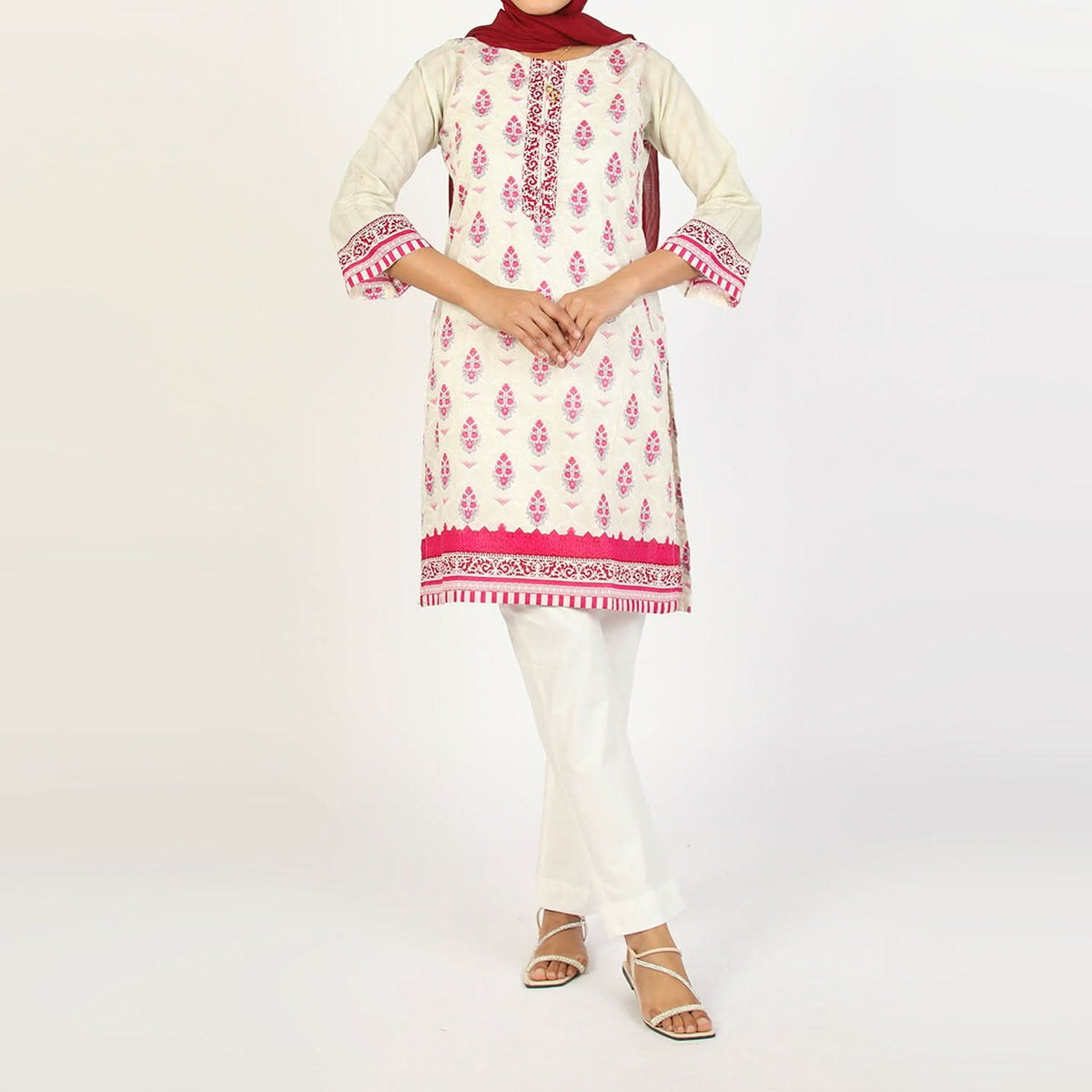 Women Cotton Printed Kurti – Fawn, Women Ready Kurtis, Chase Value, Chase Value
