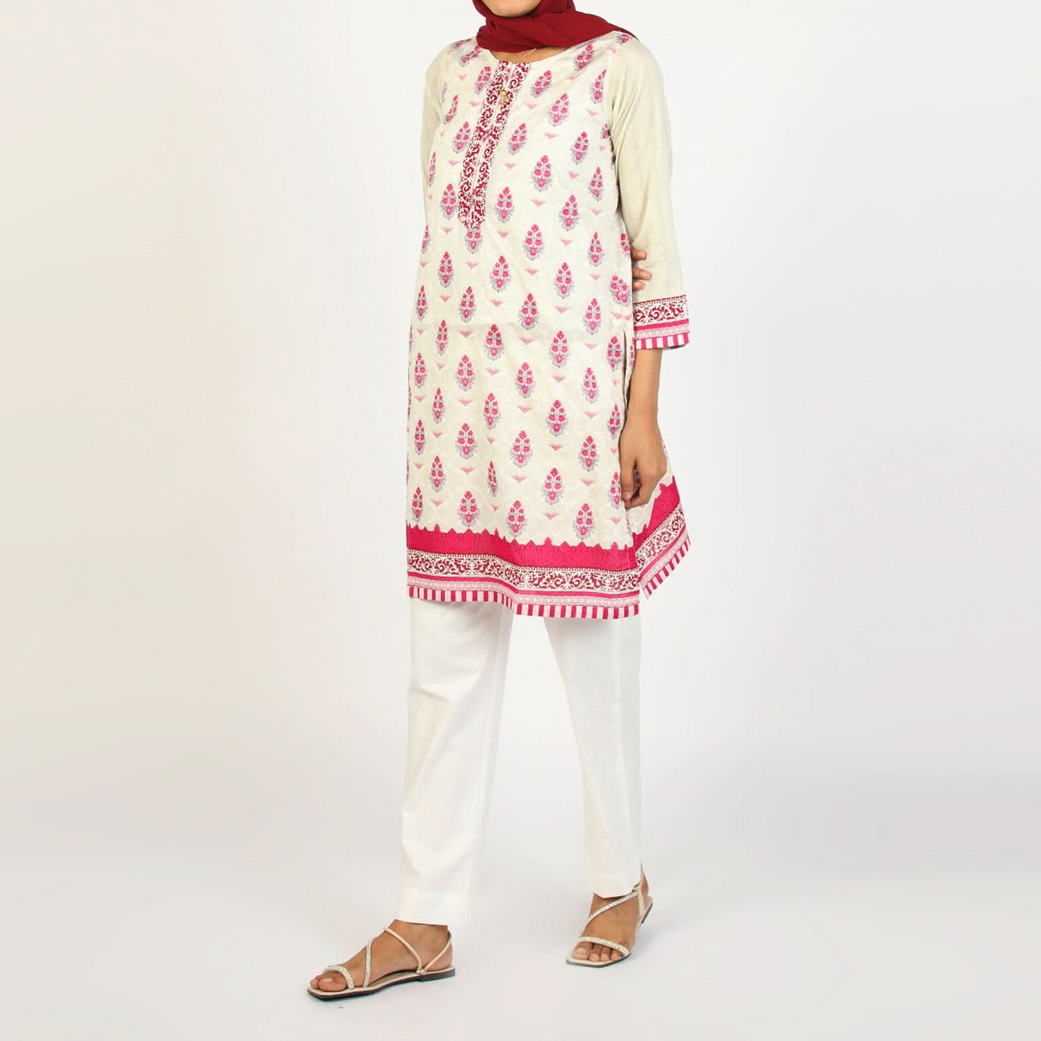 Women Cotton Printed Kurti – Fawn, Women Ready Kurtis, Chase Value, Chase Value