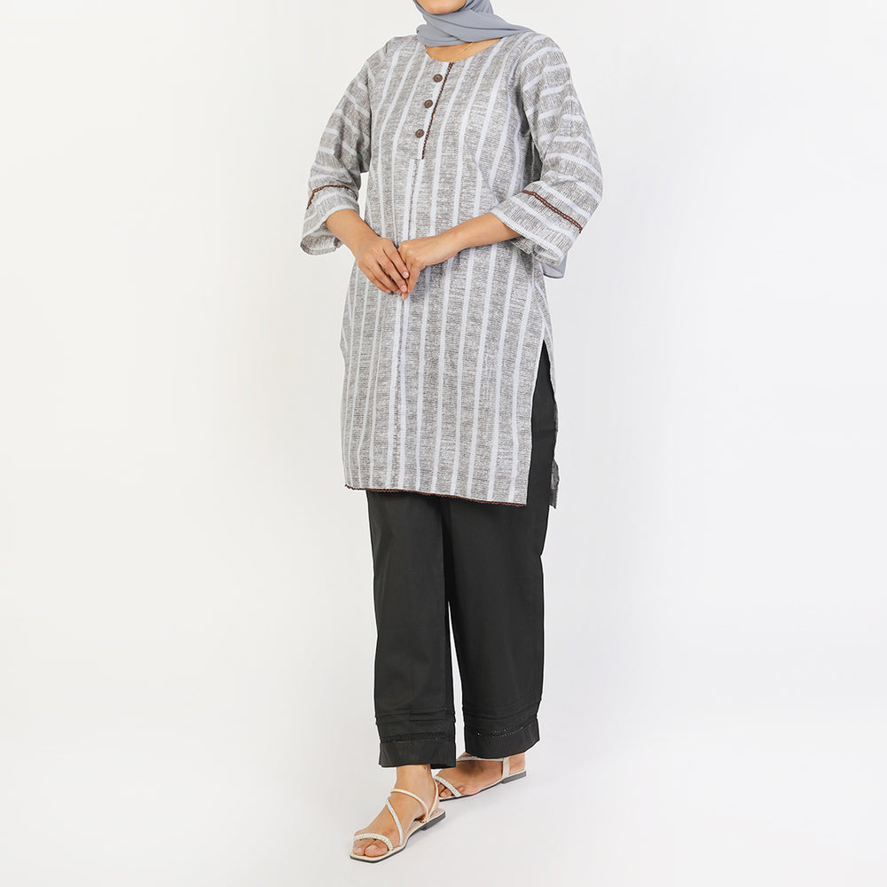 Women's Printed Kurti - Brown, Women Ready Kurtis, Chase Value, Chase Value