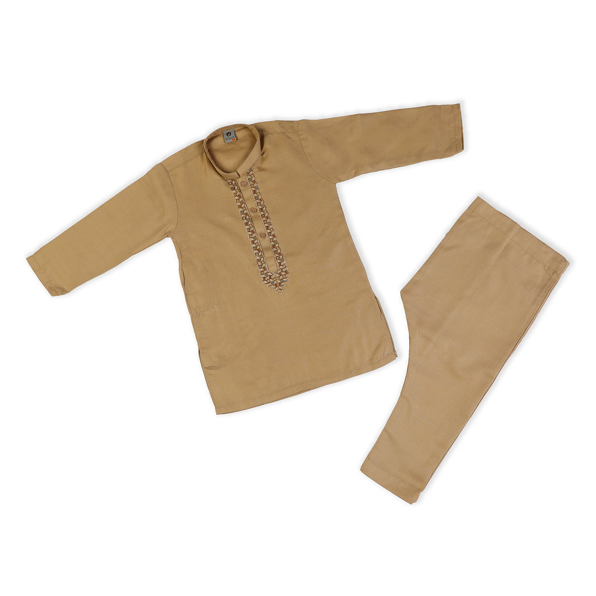 Boys Embroidered Shalwar Suit - Light Brown, Boys Shalwar Kameez, Chase Value, Chase Value