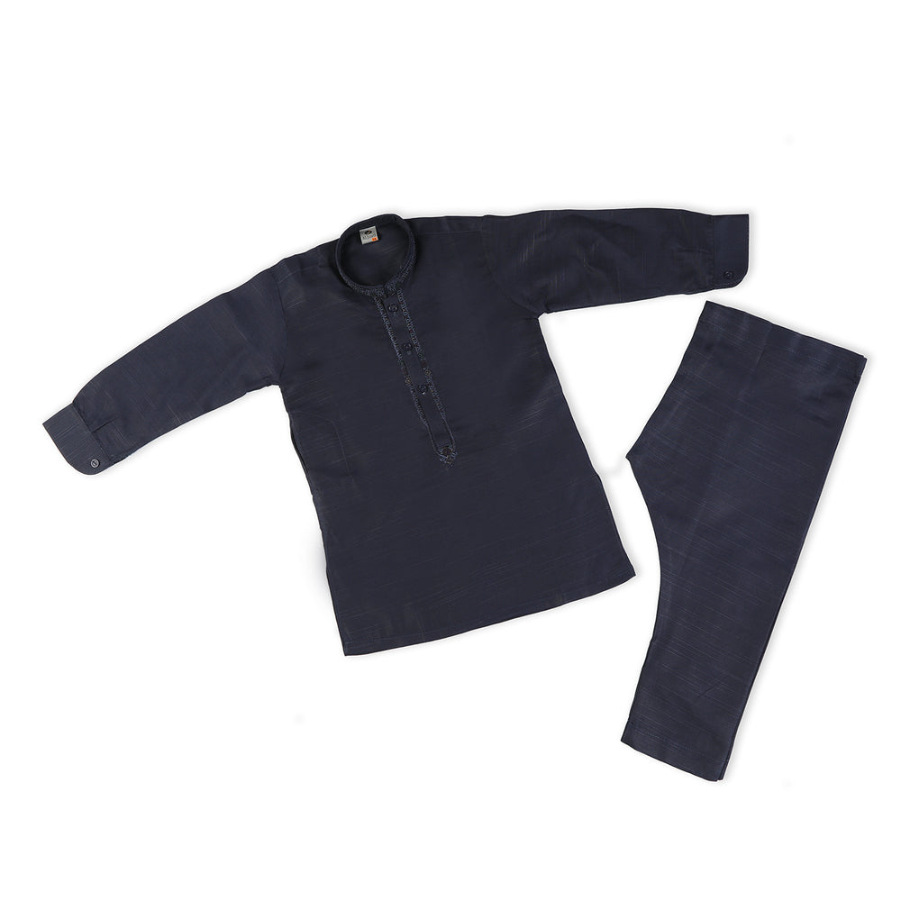 Boys Embroidered Shalwar Suit - Navy Blue, Boys Shalwar Kameez, Chase Value, Chase Value