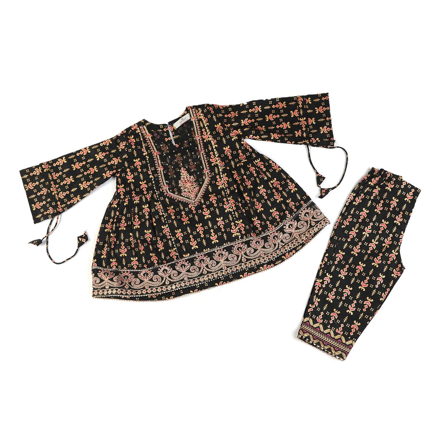 Eminent Girls Embroidered Shalwar Suits - Black, Girls Shalwar Kameez, Eminent, Chase Value