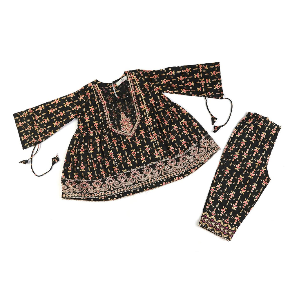 Eminent Girls Embroidered Shalwar Suits - Black, Girls Shalwar Kameez, Eminent, Chase Value