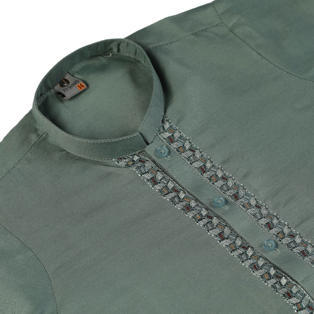Boys Embroidered Shalwar Suit - Green, Boys Shalwar Kameez, Chase Value, Chase Value