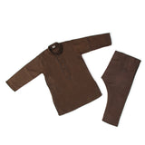 Boys Embroidered Shalwar Suit - Dark Brown, Boys Shalwar Kameez, Chase Value, Chase Value