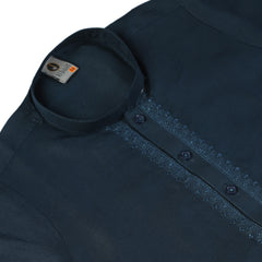Boys Embroidered Shalwar Suit - Steel Blue