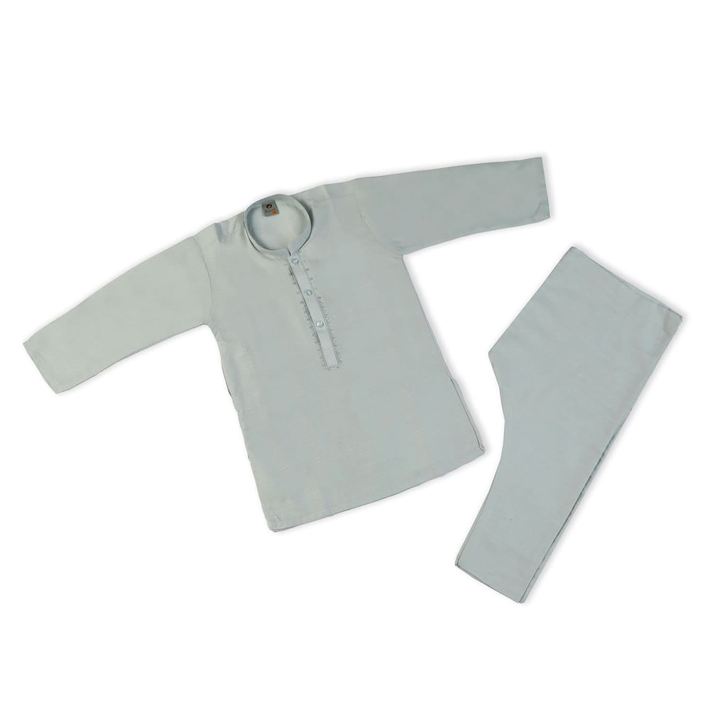 Boys Embroidered Shalwar Suit - Cyan, Boys Shalwar Kameez, Chase Value, Chase Value