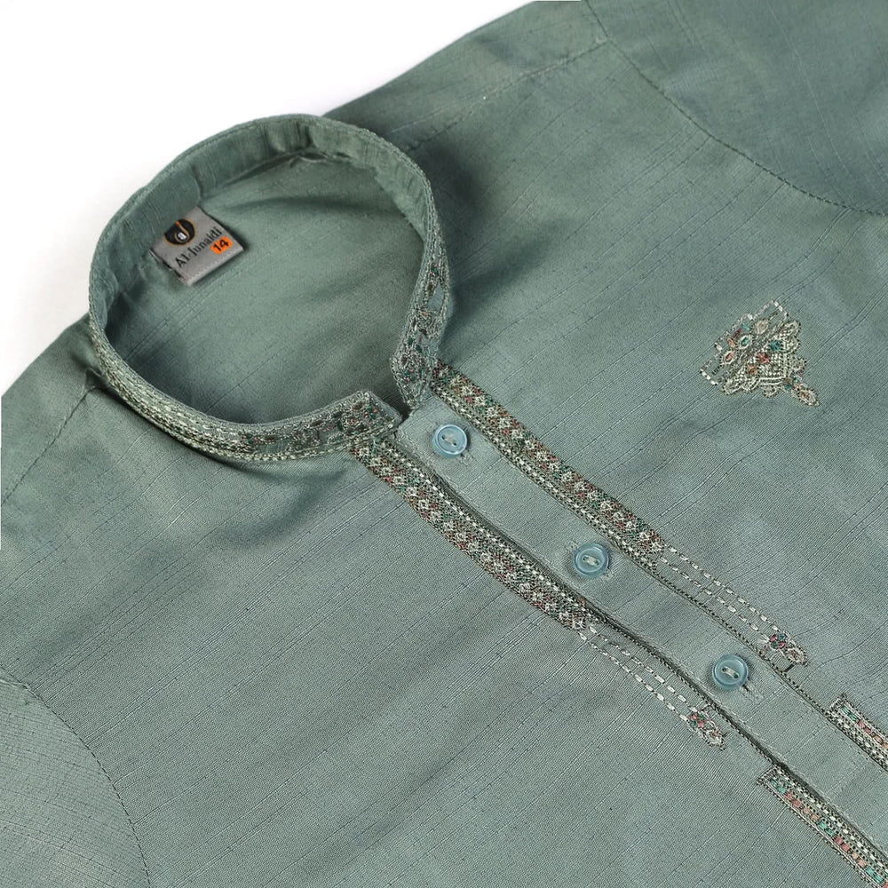 Boys Embroidered Shalwar Suit - Green, Boys Shalwar Kameez, Chase Value, Chase Value