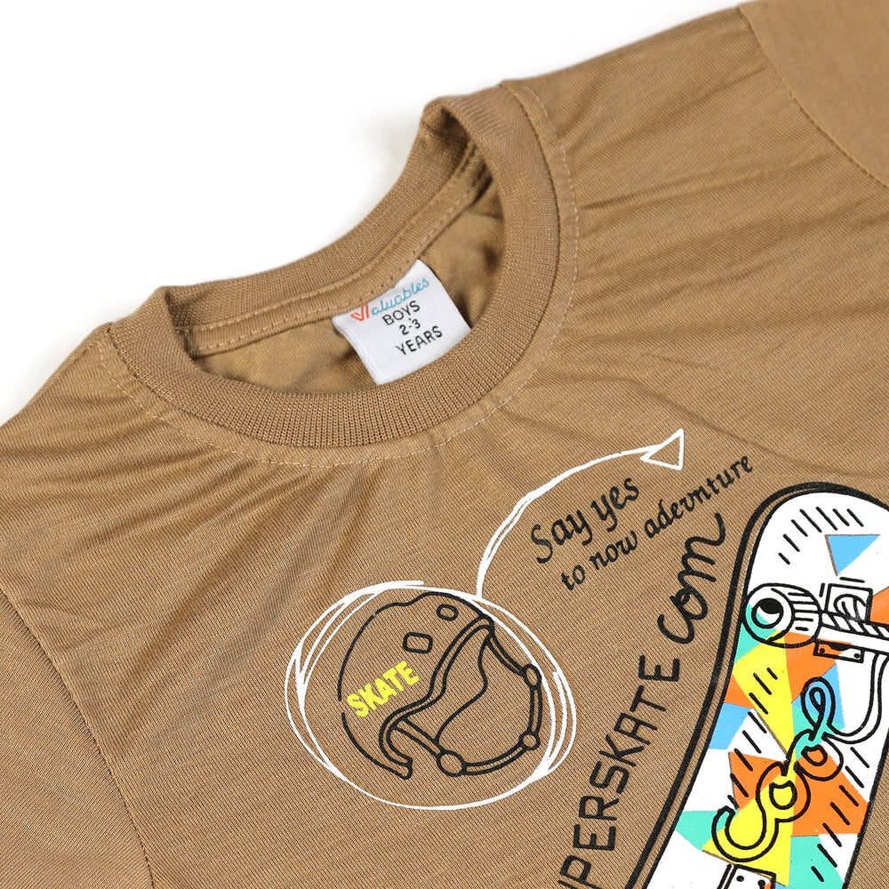 Boys Half Sleeves Suit - Beige, Boys Sets & Suits, Chase Value, Chase Value