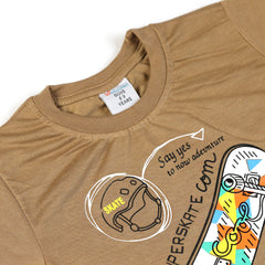 Boys Half Sleeves Suit - Beige