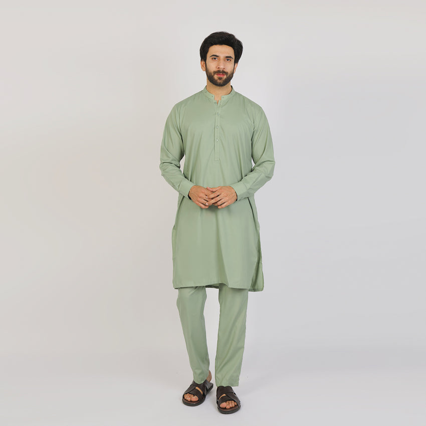 Eminent Men's Trim Kurta Pajama - Pistachio