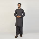 Eminent Men's Trim Fit Shalwar Suit - Grey, Men's Shalwar Kameez, Eminent, Chase Value