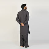 Eminent Men's Trim Fit Shalwar Suit - Grey, Men's Shalwar Kameez, Eminent, Chase Value