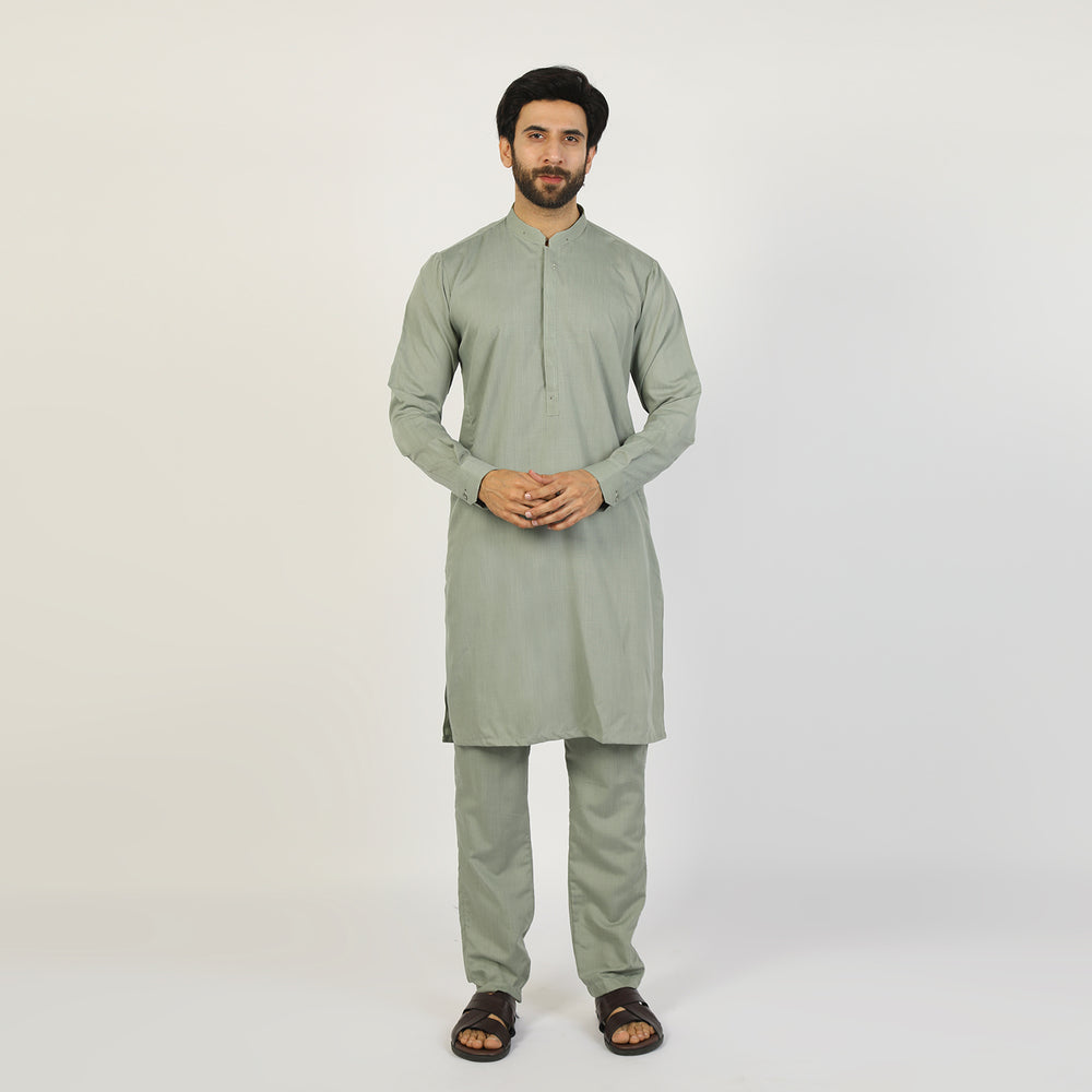 Eminent Men's Trim Fit Kurta Pajama - Mint Green, Men's Shalwar Kameez, Eminent, Chase Value