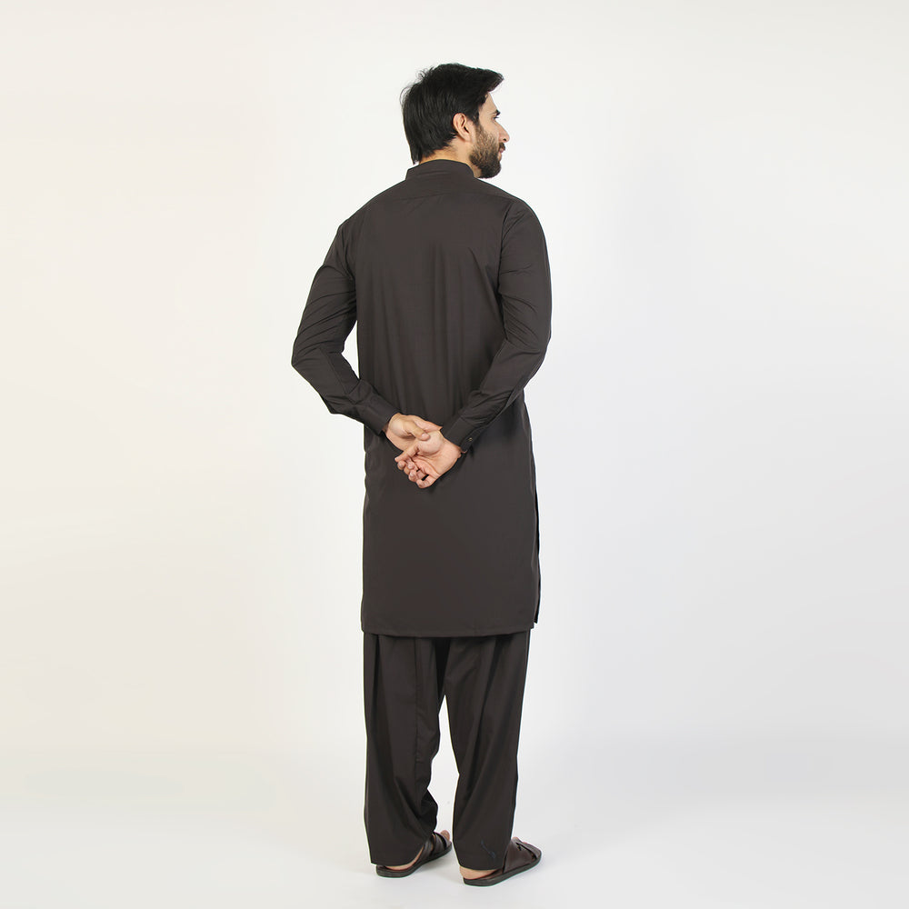 Eminent Men's Trim Fit Plain Shalwar Suits - Black Frost, Men's Shalwar Kameez, Eminent, Chase Value