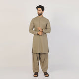 Eminent Men's Trim Fit Plain Shalwar Suits - Khaki, Men's Shalwar Kameez, Eminent, Chase Value