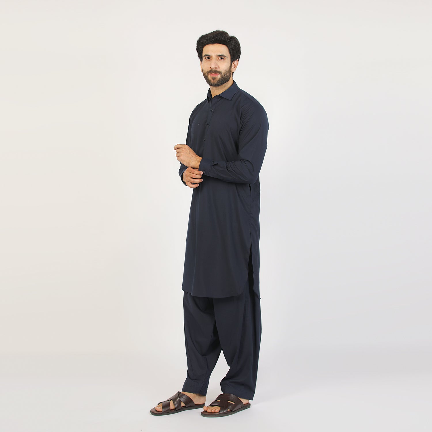 Eminent Men's Kameez Shalwar Plain Suit - Navy Blue, Men's Shalwar Kameez, Eminent, Chase Value