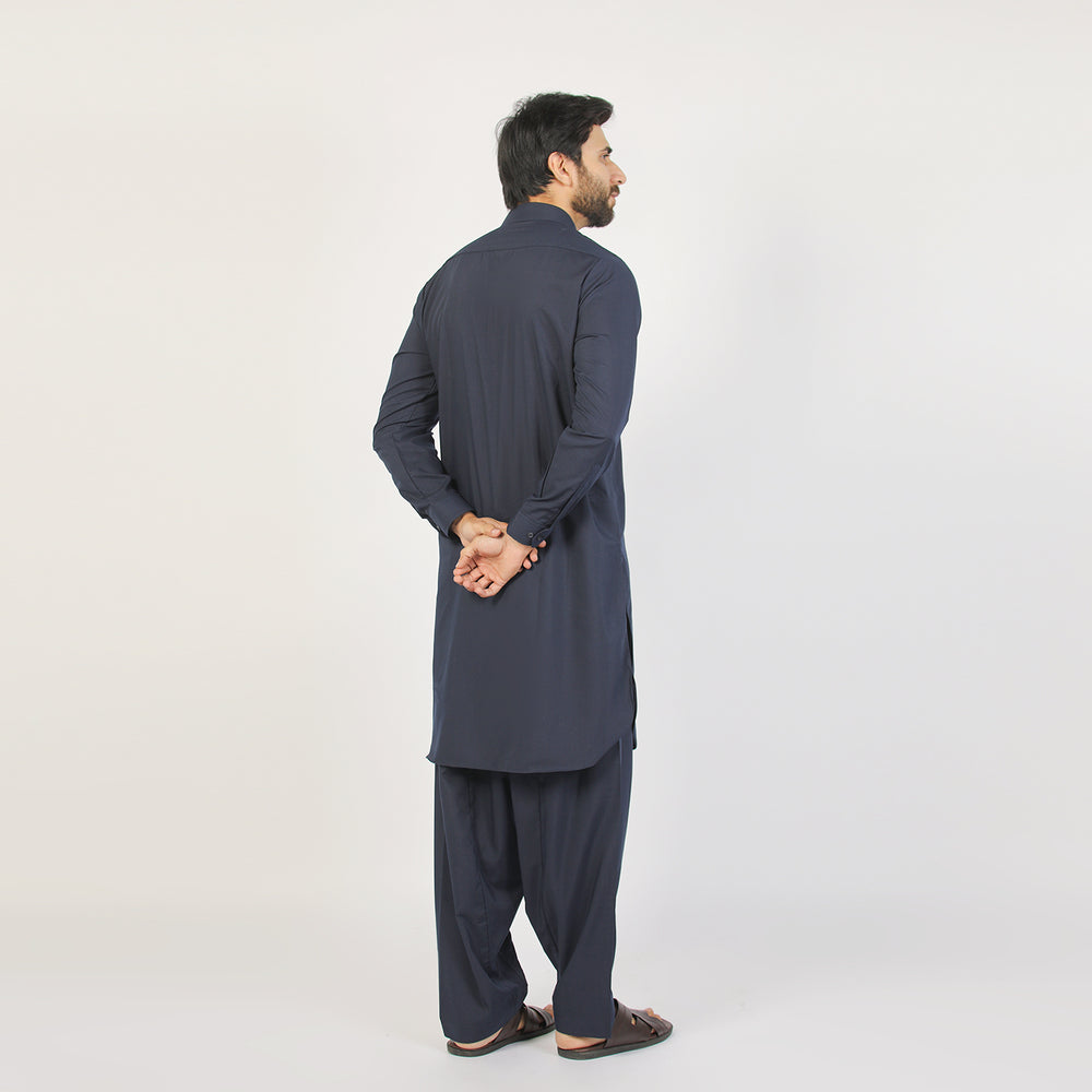 Eminent Men's Kameez Shalwar Plain Suit - Navy Blue, Men's Shalwar Kameez, Eminent, Chase Value