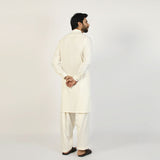 Eminent Men's Trim Fit Plain Shalwar Suits - Off White, Men's Shalwar Kameez, Eminent, Chase Value