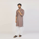 Men's Slim Fit Embriodered Kurta - Maroon, Men's Kurtas, Chase Value, Chase Value