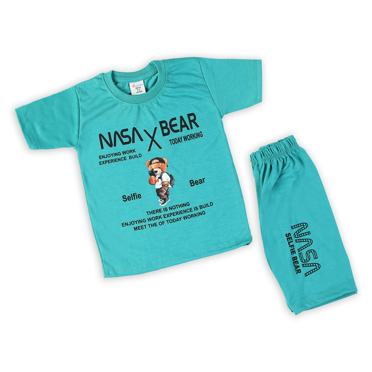 Boys Half Sleeves Suit - Sea Green, Boys Sets & Suits, Chase Value, Chase Value