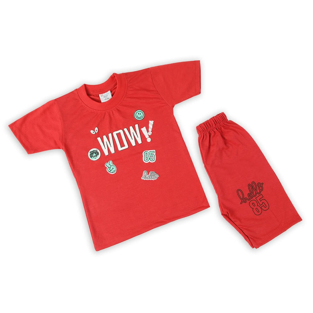 Boys Half Sleeves Suit - Red, Boys Sets & Suits, Chase Value, Chase Value