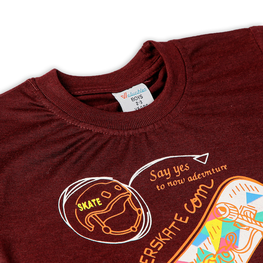 Boys Half Sleeves Suit - Maroon, Boys Sets & Suits, Chase Value, Chase Value