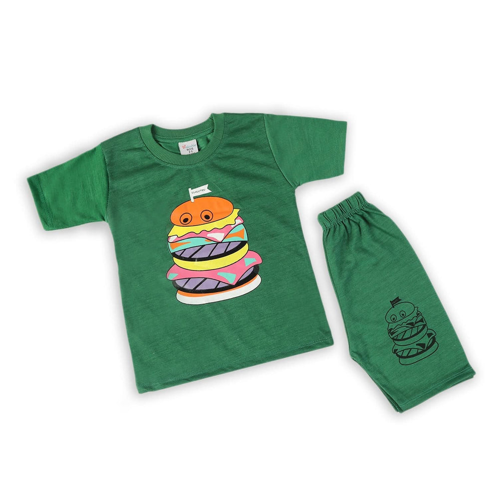 Boys Half Sleeves Suit - Green, Boys Sets & Suits, Chase Value, Chase Value