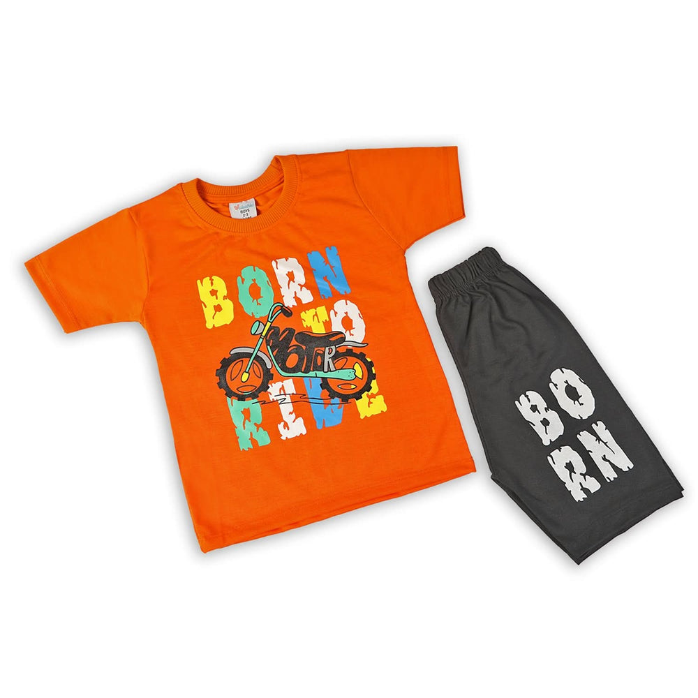 Boys Half Sleeves Suit - Orange, Boys Sets & Suits, Chase Value, Chase Value