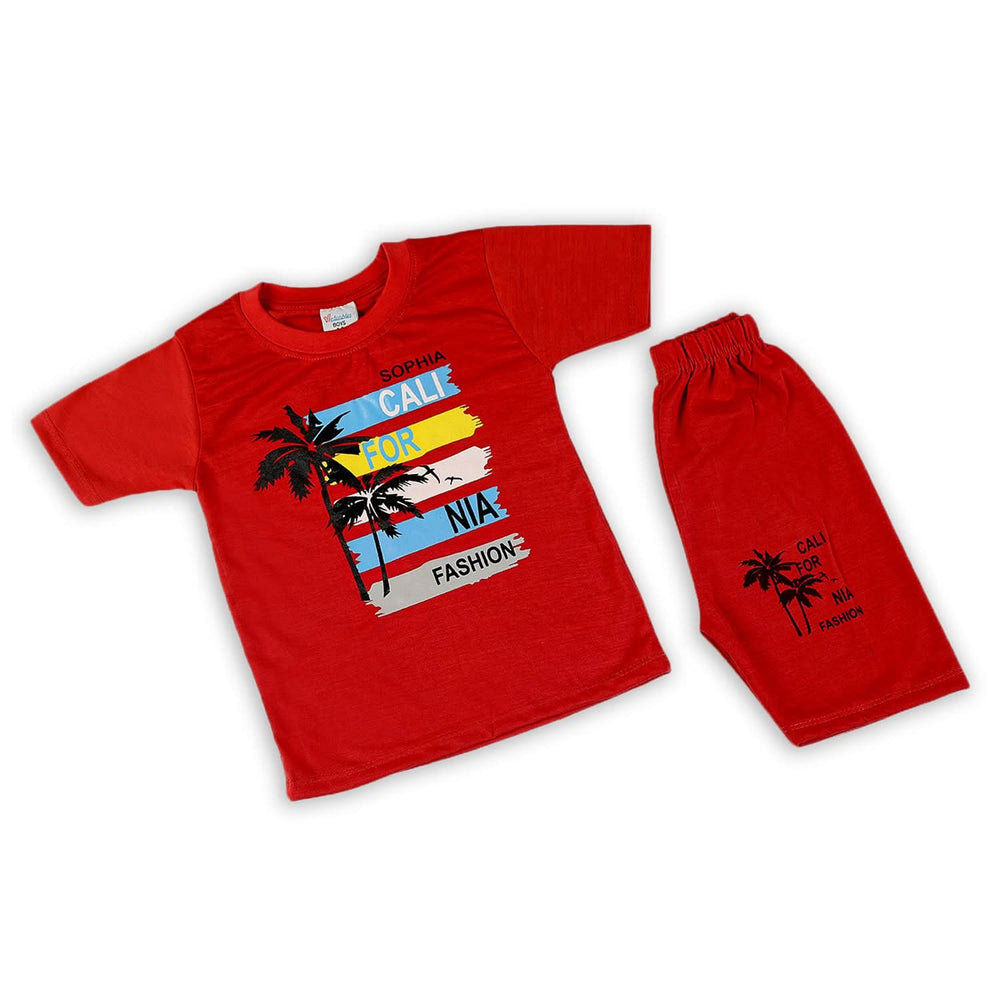 Boys Half Sleeves Suit - Red, Boys Sets & Suits, Chase Value, Chase Value