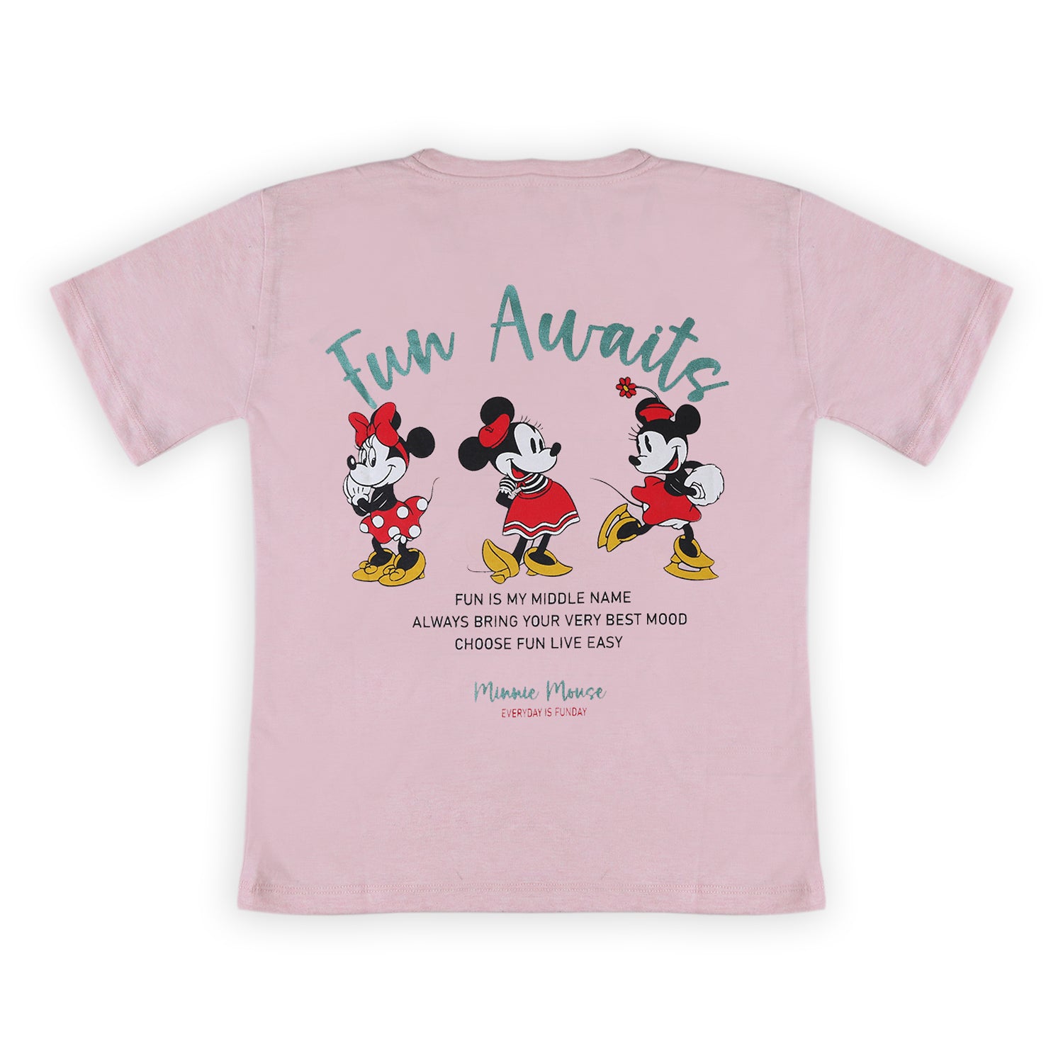 Eminent Girls Half Sleeves T-Shirt - Light Pink, Girls T-Shirts, Eminent, Chase Value