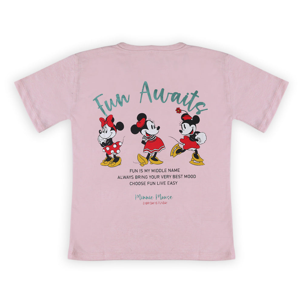 Eminent Girls Half Sleeves T-Shirt - Light Pink, Girls T-Shirts, Eminent, Chase Value