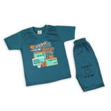 Boys Half Sleeves Suit - Steel Green, Boys Sets & Suits, Chase Value, Chase Value