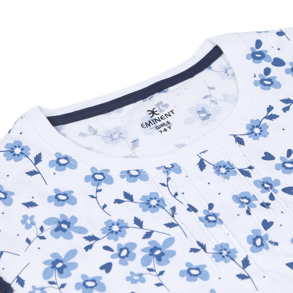Eminent Girls Half Sleeves T-Shirt - White