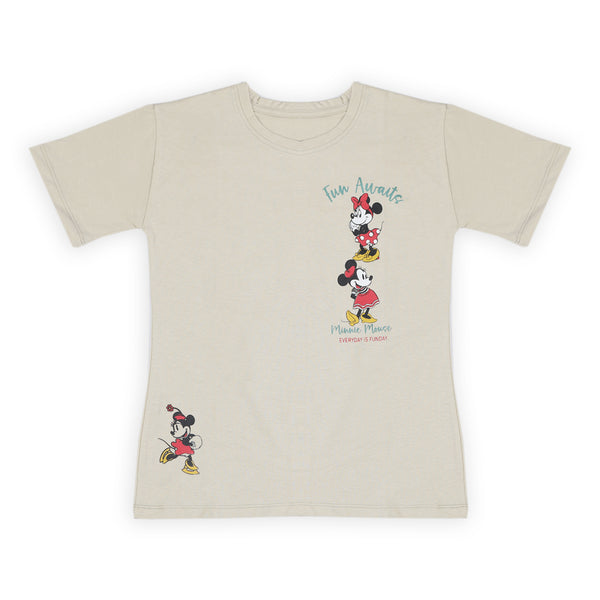 Eminent Girls Half Sleeves T-Shirt - Off White