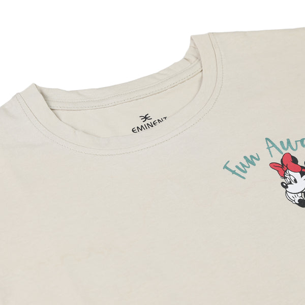 Eminent Girls Half Sleeves T-Shirt - Off White