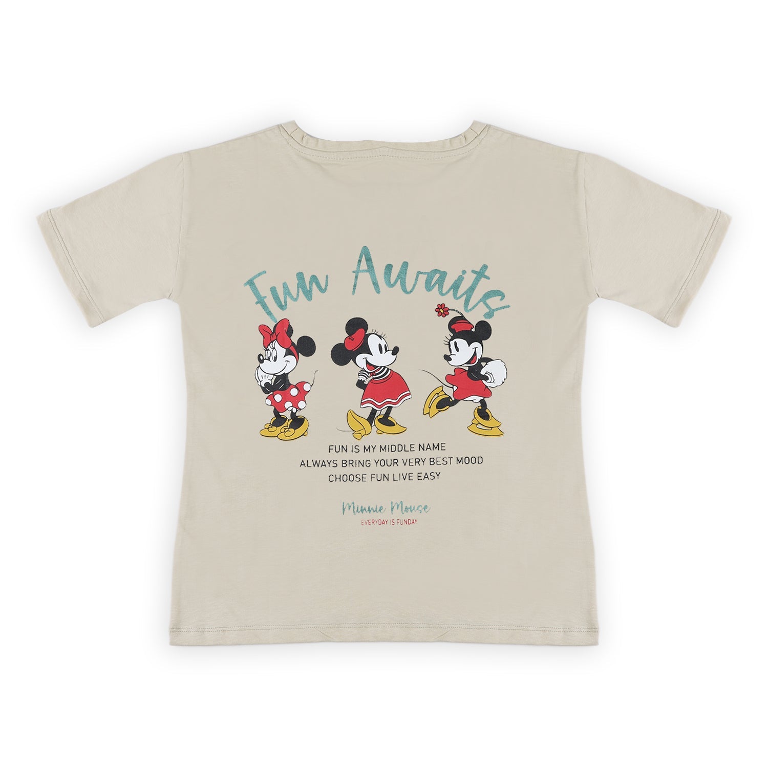 Eminent Girls Half Sleeves T-Shirt - Beige, Girls T-Shirts, Eminent, Chase Value