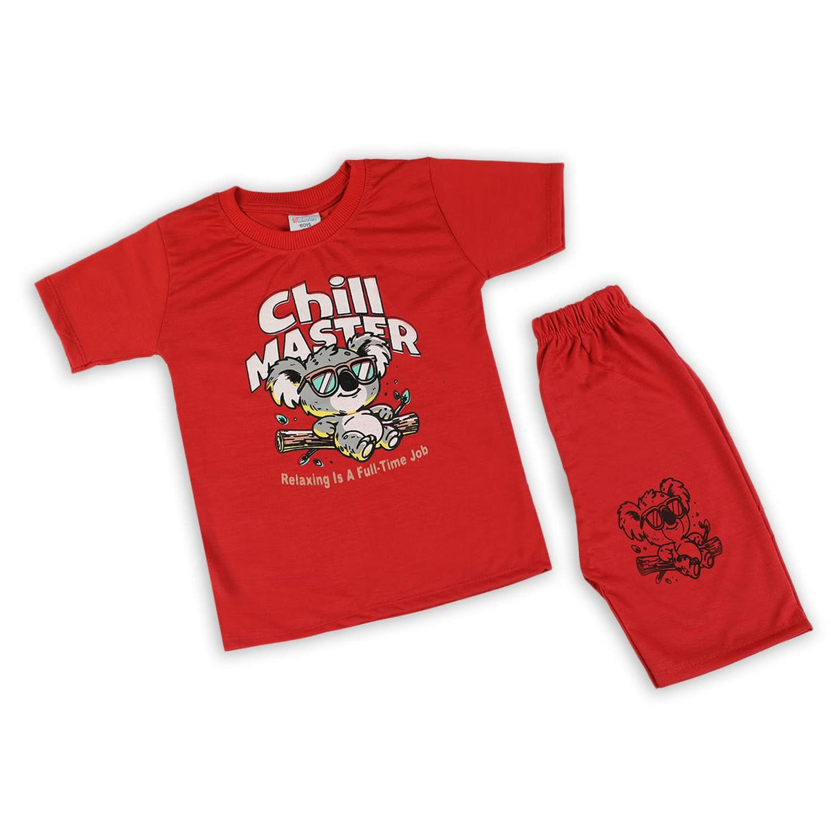 Boys Half Sleeves Suit - Red, Boys Sets & Suits, Chase Value, Chase Value