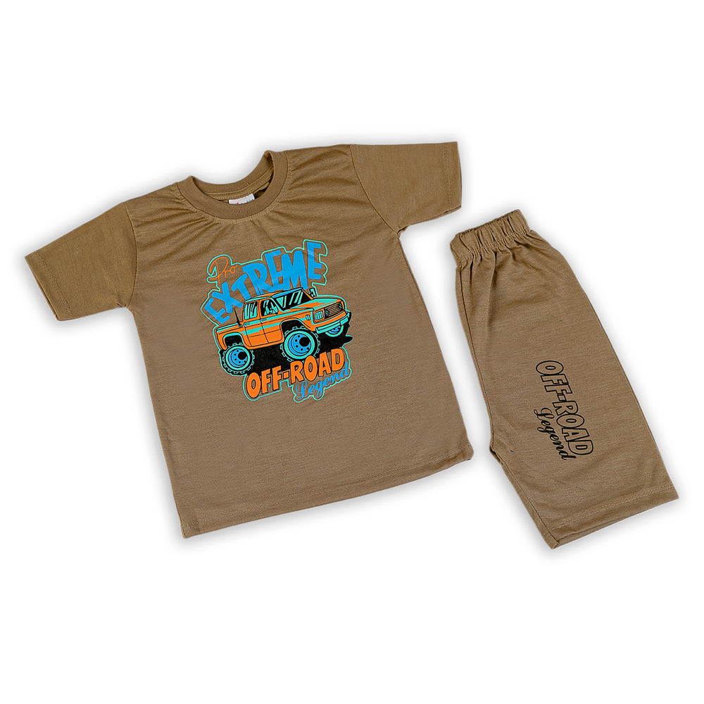 Boys Half Sleeves Suit - Beige, Boys Sets & Suits, Chase Value, Chase Value