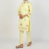Women's Dobbi 2Pcs Suit - Lemon, Women Shalwar Suits, Chase Value, Chase Value