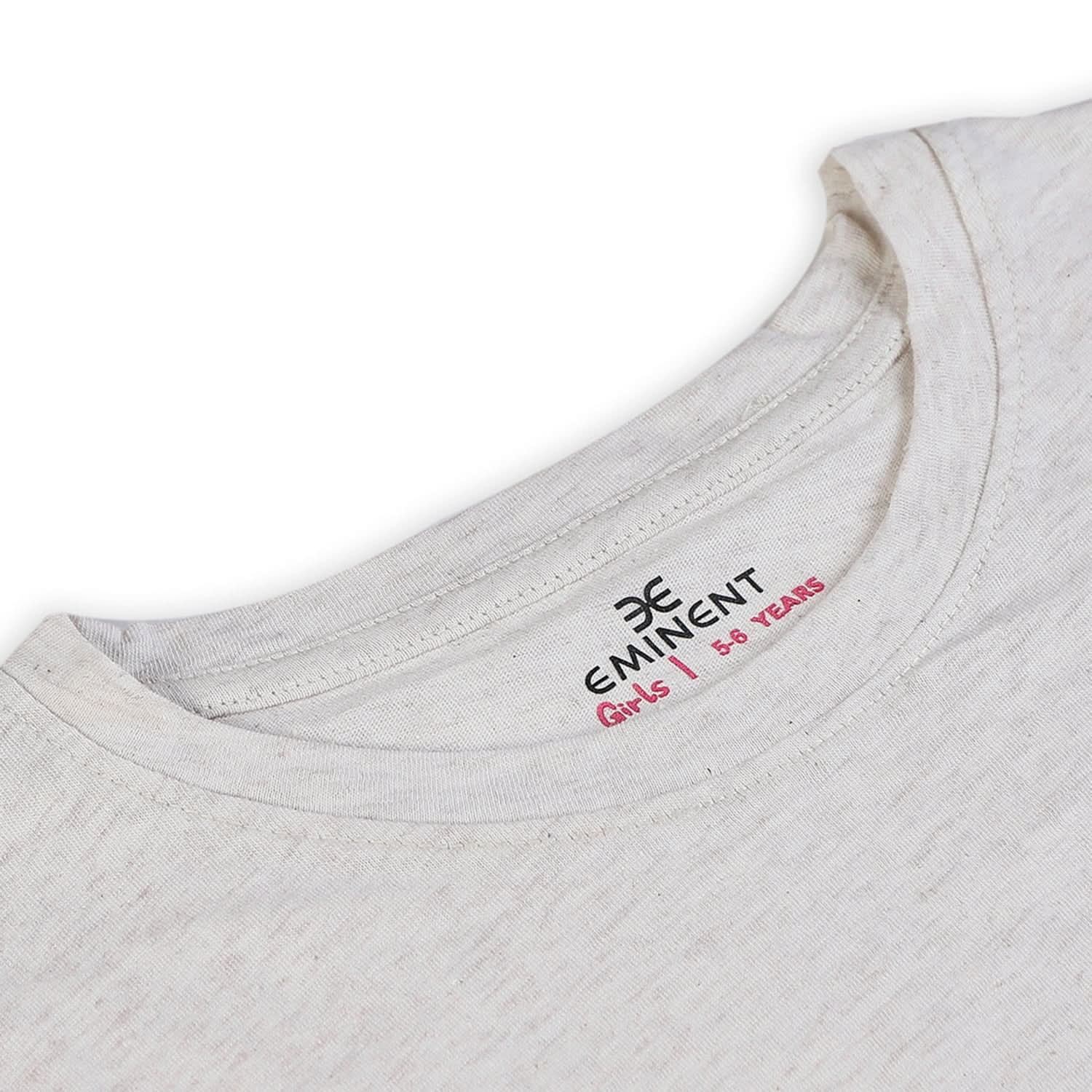 Eminent Girls Half Sleeves T-Shirt - Oatmeal, Girls T-Shirts, Eminent, Chase Value