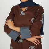 Women's Embroidered Eastern Co-ord Set - Brown, Women Co-Ord Set, Chase Value, Chase Value