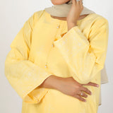 Women's Embroidered 2 Pcs Suit - Yellow, Women Shalwar Suits, Chase Value, Chase Value