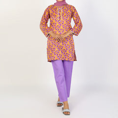 Women's Printed  2Pcs  Suit - Multi Color