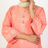 Women's Fancy 2Pcs Suit - Orange, Women Shalwar Suits, Chase Value, Chase Value