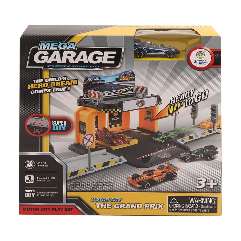 Motor City Mega Garage Play Set, Non-Remote Control, Chase Value, Chase Value