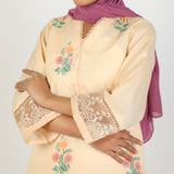 Women's Dobbi 2Pcs Suit - Peach, Women Shalwar Suits, Chase Value, Chase Value