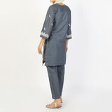 Women's Dorya 2Pcs Suit - Dark Grey, Women Shalwar Suits, Chase Value, Chase Value